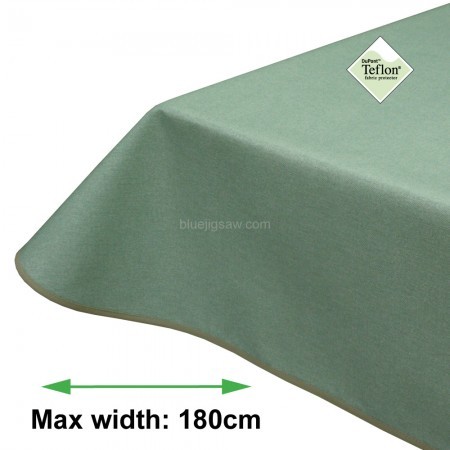 Maison Seafoam Plain Acrylic Coated Wipe Clean Tablecloth
