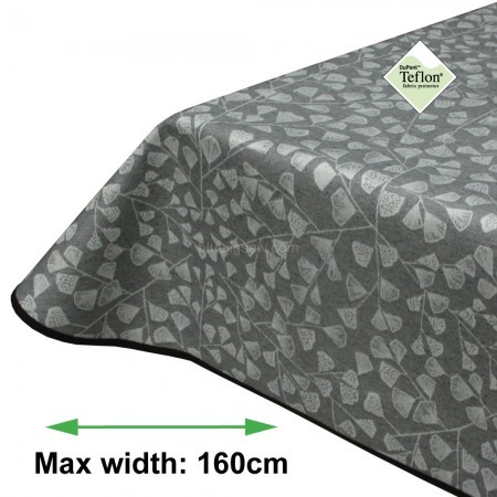 Turin Anthracite Acrylic Coated Tablecloth