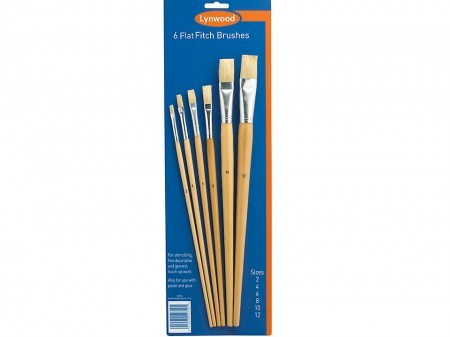 Lynwood 6 Flat Fitch Brushes