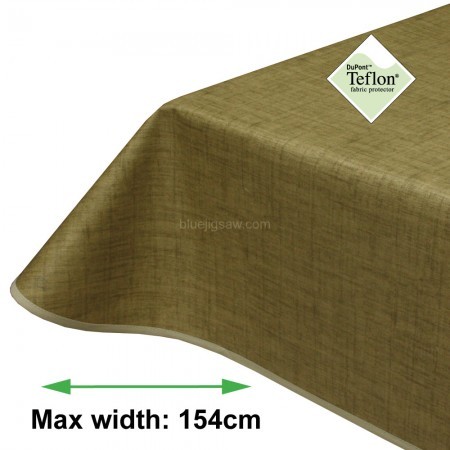 Symphony Almond Green Acrylic Coated Tablecloth with Teflon