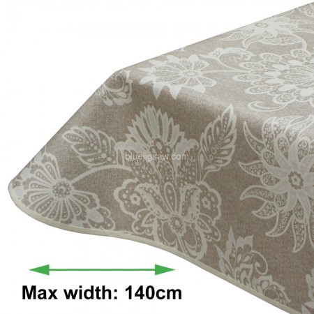 Danny Boy Natural Acrylic Coated Tablecloth