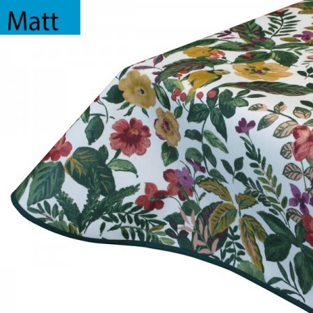 Matt PVC Oilcloth Remnant, Le Jardin