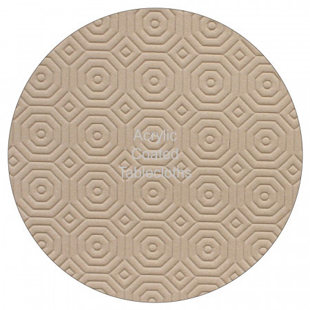 Round Beige Table Protector
