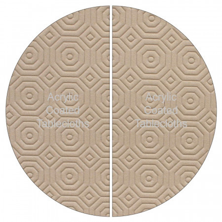 Two Piece Round Beige Table Protector