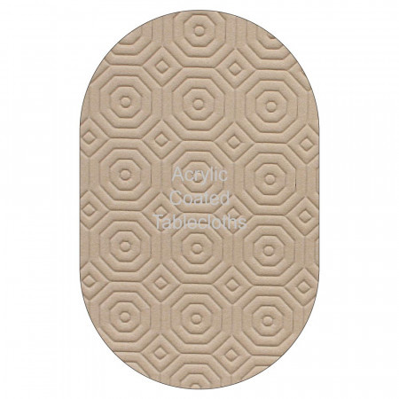 Oval Beige Table Protector