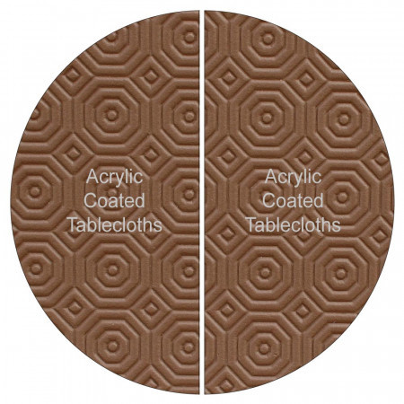 Two Piece Round Brown Table Protector