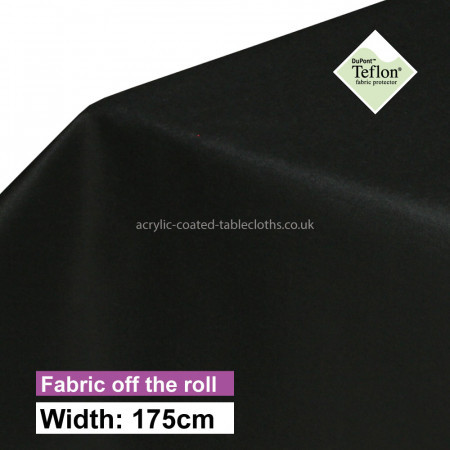 Symphony Plain Black Acrylic Coated Fabric