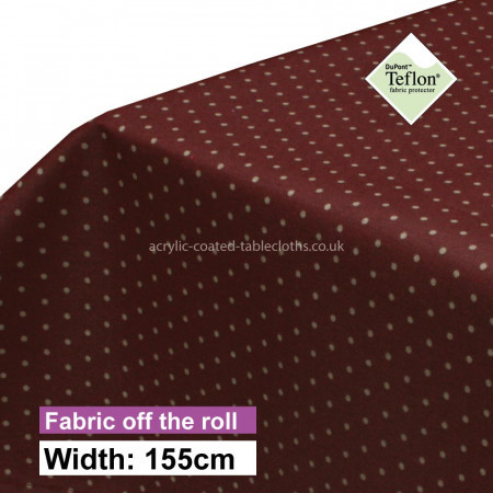Claret Polka Dot Acrylic Coated Fabric