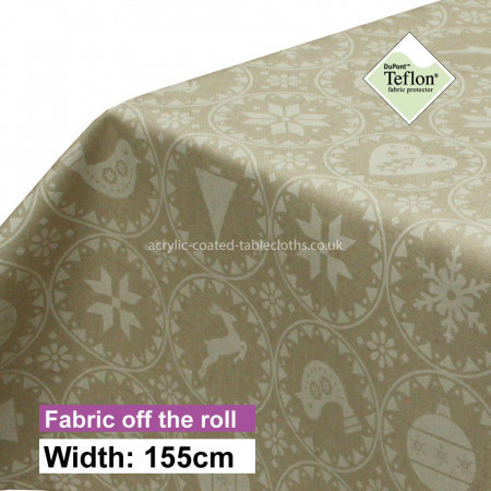 Festive Circles Acrylic Coated Fabric