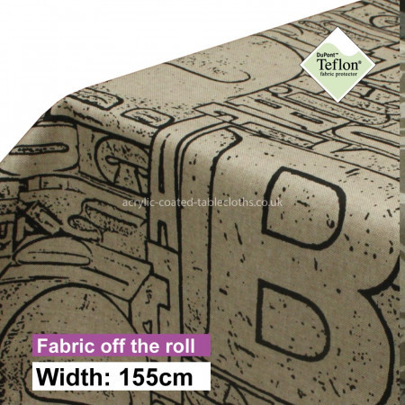 Urban Beige & Black Dot Acrylic Coated Fabric