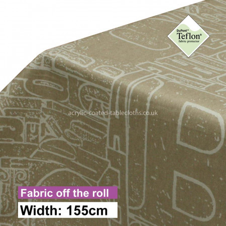 Urban Beige & White Dot Acrylic Coated Fabric