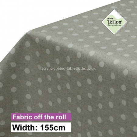 Polka Dot White Acrylic Coated Fabric