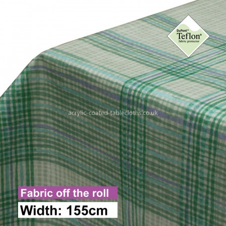 Wiggly Woo Green Acrylic Coated Fabric