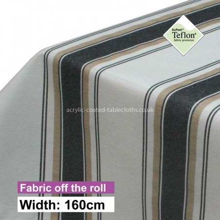 Latte Lines Acrylic Coated Fabric