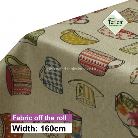 Time For Tea Acrylic Coated Fabric