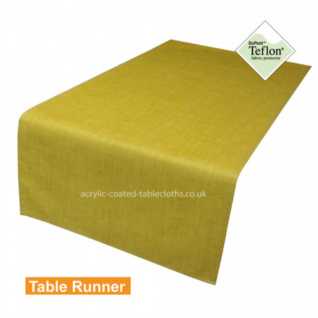 Symphony Lemon Yellow Acrylic Coated Table Runner