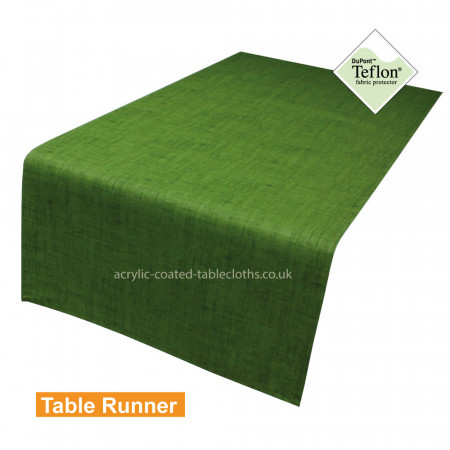 Symphony Leaf Green Acrylic Coated Table Runner