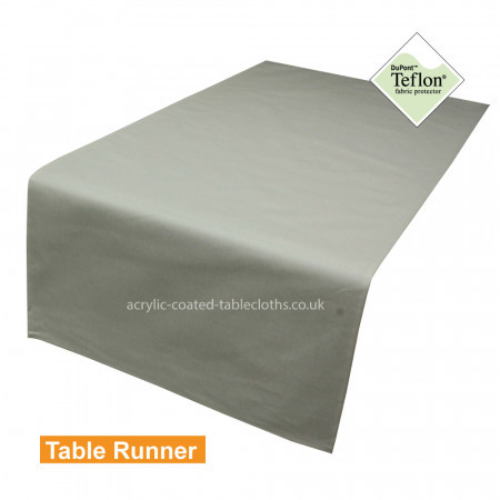Symphony Plain Vellum White Acrylic Coated Table Runner