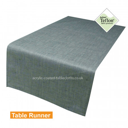 Symphony Blue Steel Acrylic Coated Table Runner