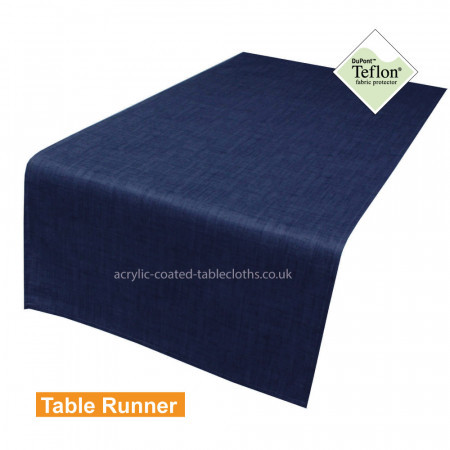 Symphony Navy Blue Acrylic Coated Table Runner