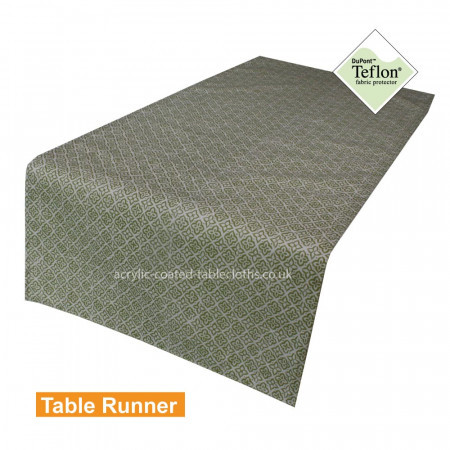 Milton Green Acrylic Coated Table Runner