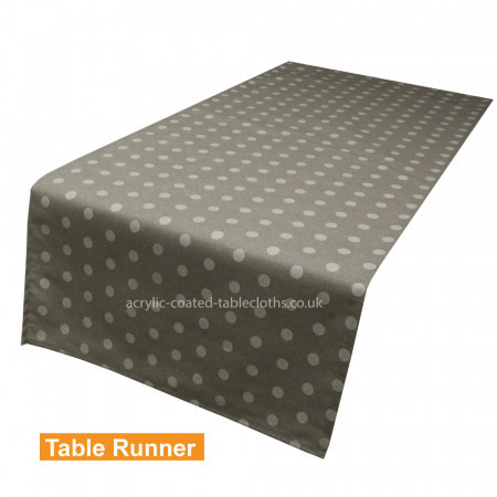 Polka Dot Half Pebble 15mm Acrylic Coated Table Runner