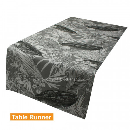 Mono Bloom Acrylic Coated Table Runner