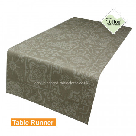 Medina White Acrylic Coated Table Runner