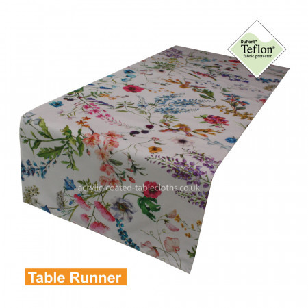 Blooming Delight Acrylic Coated Table Runner