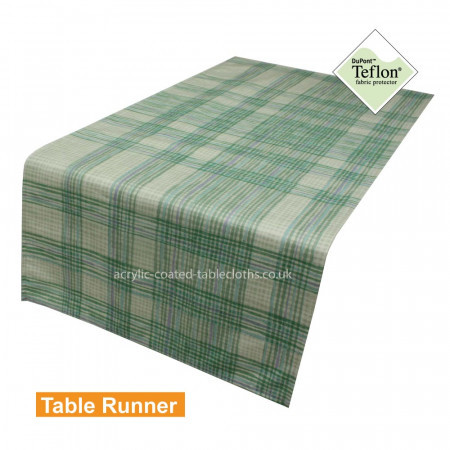 Wiggly Woo Green Acrylic Coated Table Runner