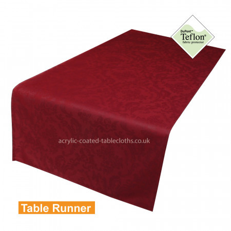 Park Lane Bordeaux Acrylic Coated Table Runner