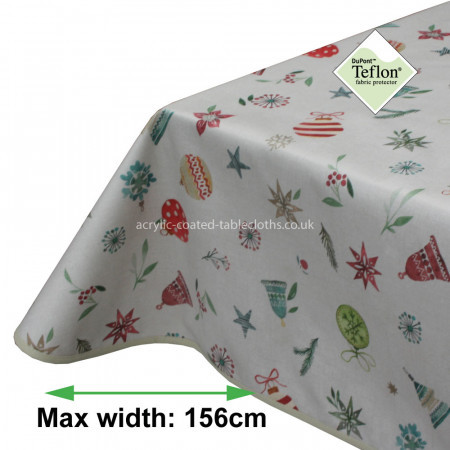 Christmas Time Acrylic Coated Tablecloth with Teflon