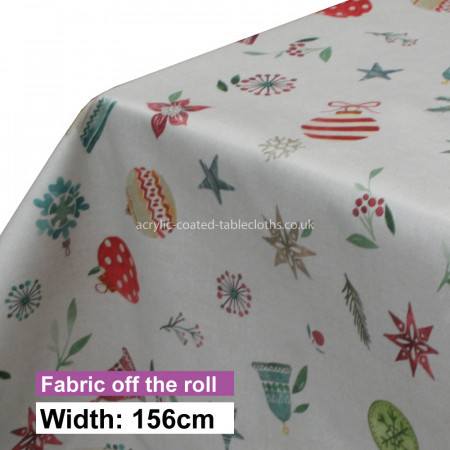 Christmas Time Acrylic Coated Fabric