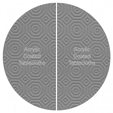 Two Piece Grey Round Table Protector