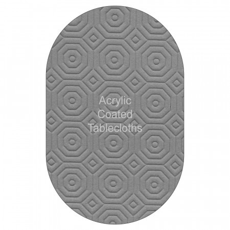 Grey Table Protector Oval