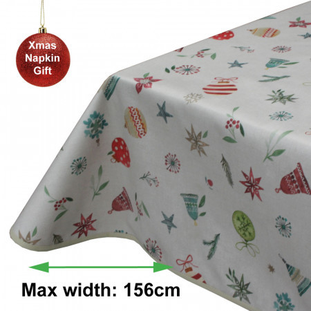 Christmas Acrylic Coated Tablecloth Christmas Time