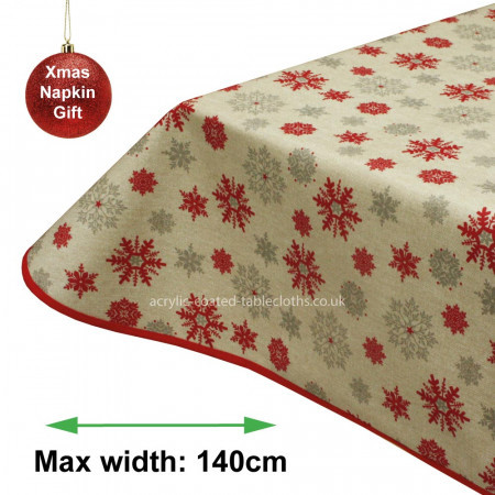 Christmas Acrylic Coated Tablecloth Festive Charm