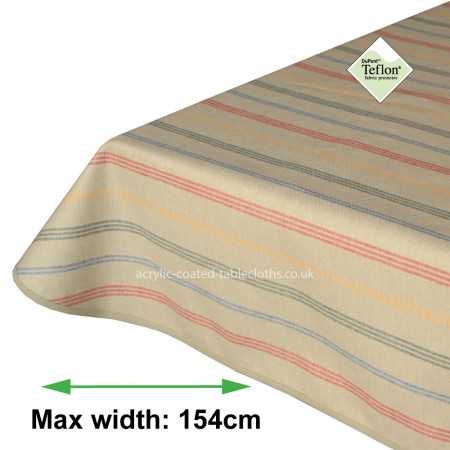 Lively Lines Acrylic Coated Tablecloth with Teflon