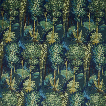 Prestigious Textiles Forbidden Forest Sapphire Fabric Remnant
