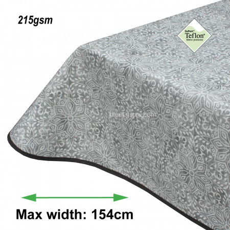 Cadiz Grey Acrylic Coated Tablecloth