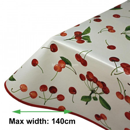 Cherries Vinyl PVC Tablecloth