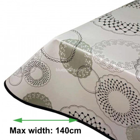 White Illusion Vinyl PVC Tablecloth