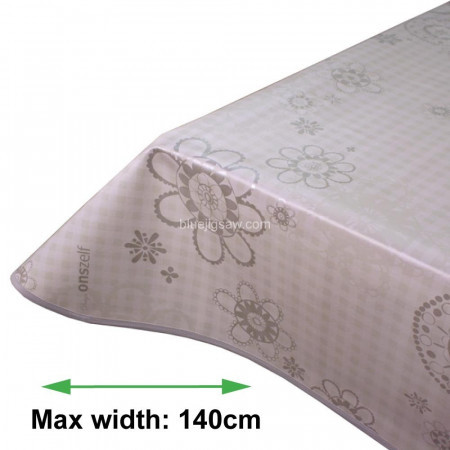 Check With Pattern Vinyl PVC Tablecloth