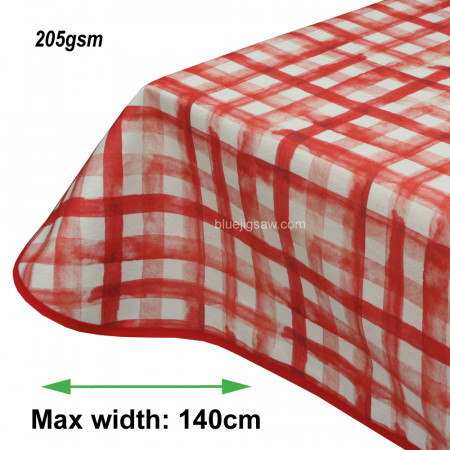 Vanya Red Acrylic Coated Tablecloth