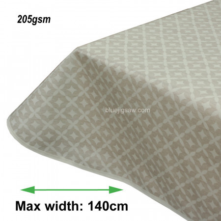 Salma Beige Acrylic Coated Tablecloth