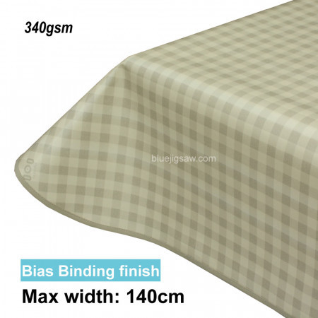 Lola PVC Tablecloth Linen Check
