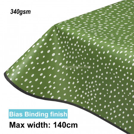 Lola PVC Tablecloth Spot On Dusty Olive