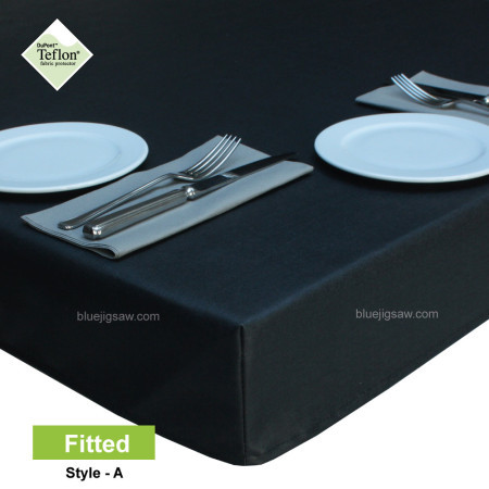 Fitted Wipeclean Tablecloth Symphony Black